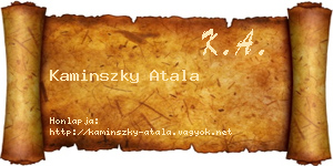 Kaminszky Atala névjegykártya
